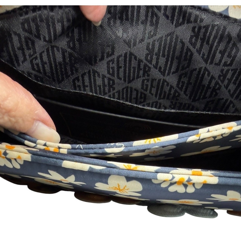 Kurt Geiger London Floral Kensington Satin Crossbody Bag NWOT Flower Appliqué - Picture 10 of 11